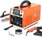 Hitbox 3 in 1 Mig Welder 110V 220V Gasless Flux Core Arc/Mma Welding Tool 200Amp