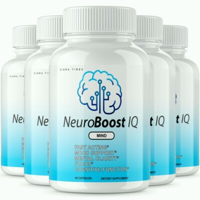 (5 Pack) NeuroBoost IQ- Cognitive Enhancer Capsules for Cognition and Focus