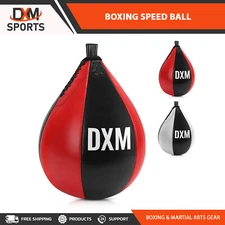 DXM SPORTS Speed Ball Boxing Leather MMA Muay Thai Training Pear Punching Bag