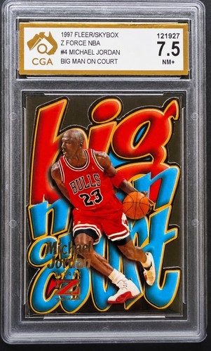 Michael Jordan #4 1996 Skybox Z Force Big Men on Court card