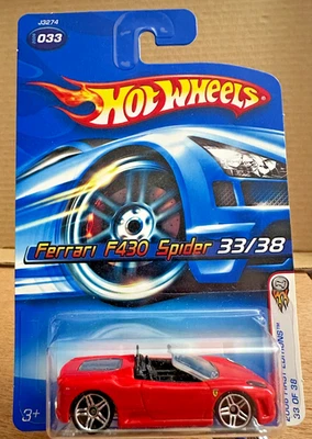 Hot Wheels 2006 Silver PR5 Spoke Wheel #33 First Edition FERRARI F430 SPIDER Red - Image 1 of 4