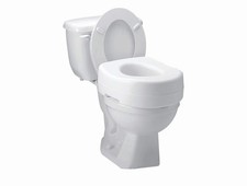 Carex White Plastic Raised Toilet Seat 5-1/2" Height up to 300 lbs