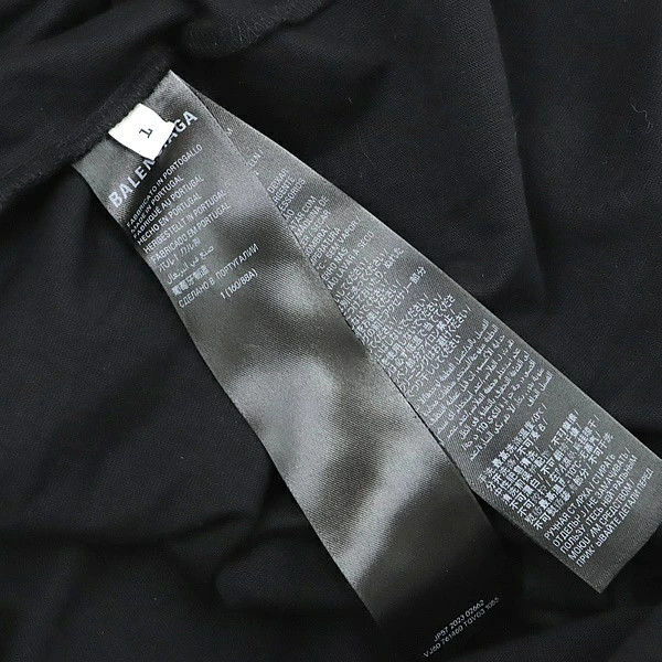 BALENCIAGA Shinjuku Earring Decoration Distressed Crew Neck T-Shirt Short thumbnail 8