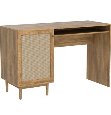 Mopio Haylee Writing Desk with Storage and Open Drawer Wood Style Brown Modern