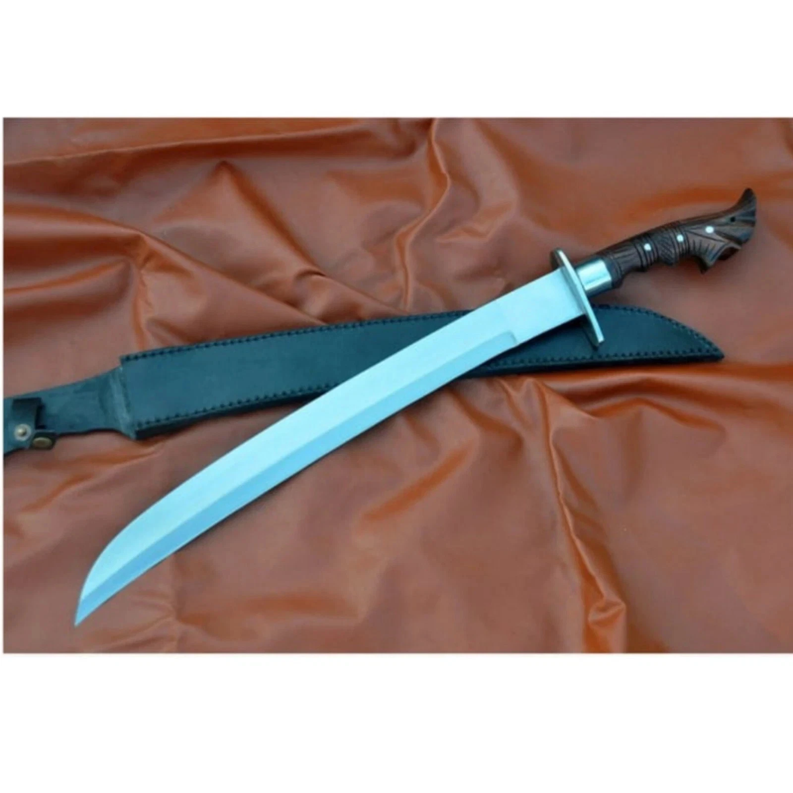 Custom Handmade Carbon Steel Blade Ginunting Sword | Hunting Sword Camping Sword