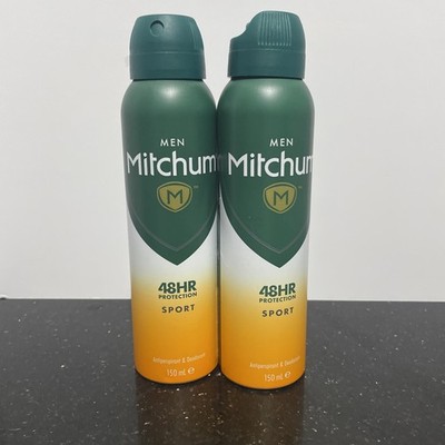 2 Mitchum Men Spray Antiperspirant & Deodorant, 48 Hr, SPORT 150ml
