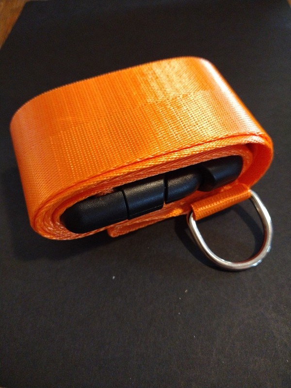 Kids Car Seat Travel Belt Strap (to Suitcase) Length 68”, Orange