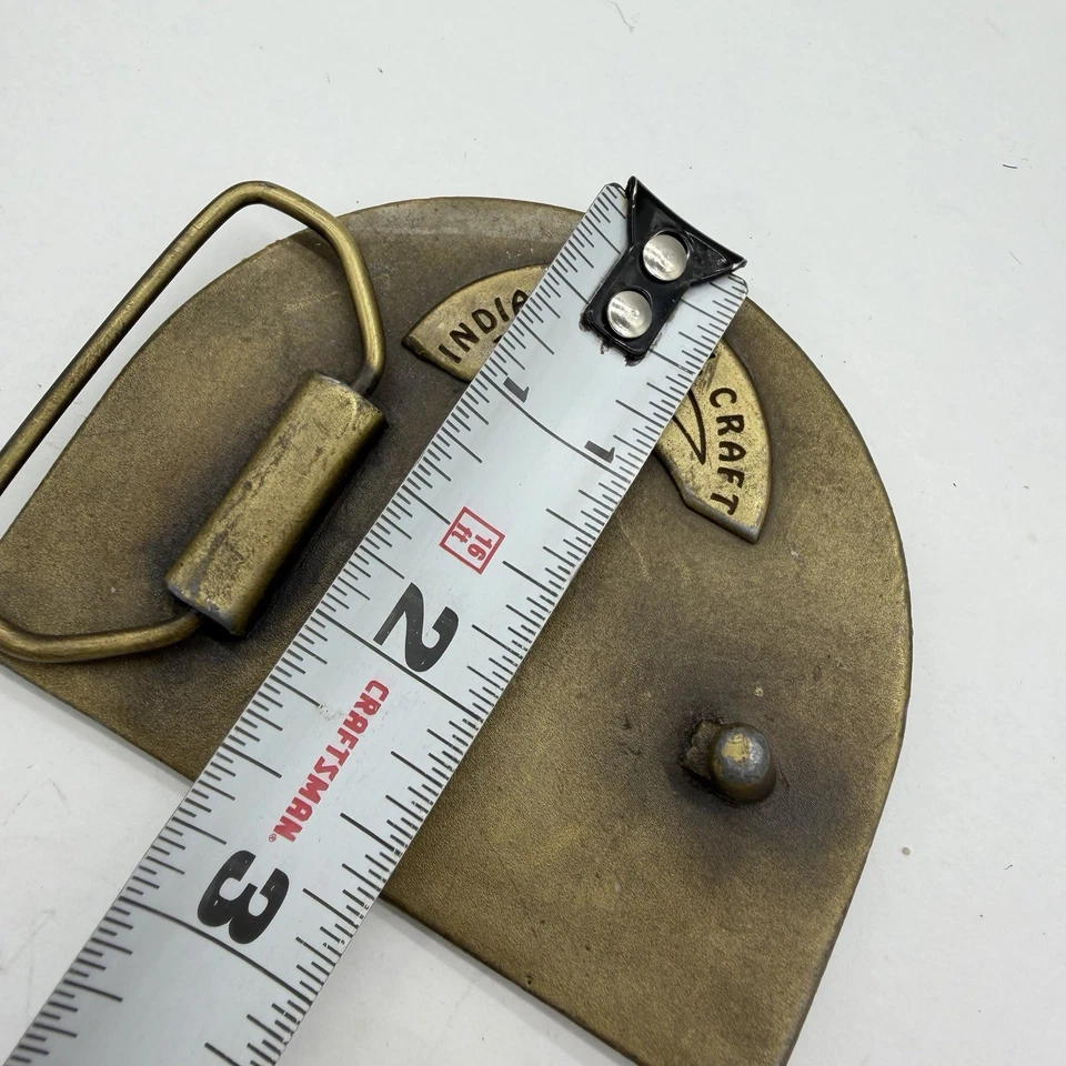 复古科罗拉多黄铜纪念品皮带扣印第安纳金属工艺上釉彩色 — 第 3/4 张图片