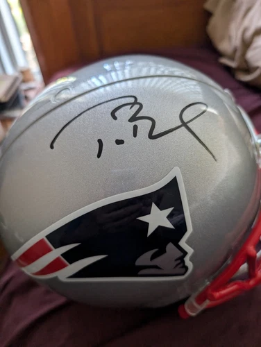 TOM BRADY AUTOGRAPHED FULL SIZED AUTHENTIC HELMET - TRISTAR AUTHENTIC
