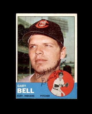 Gary Bell Signed 1963 Topps Cleveland Autograph