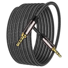 Aux Cable 50 ft , Copper Shell, Hi-Fi Sound 3.5 mm Male to Male Braided Au...
