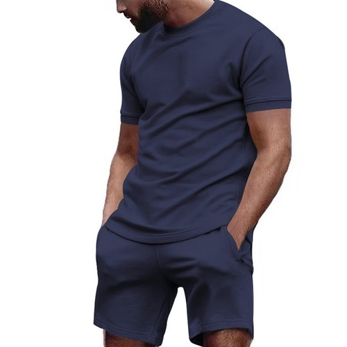Einfarbig Männer Setzt Herren Kurze Hose Party Regulär Sport Trainingsanzug - Bild 11 von 15