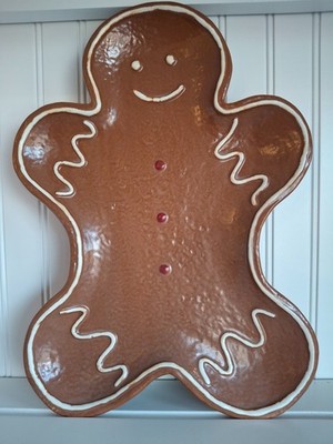 NEW in Box Pottery Barn Mr. Spice Gingerbread Stoneware Serving Tray Platter