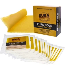 Dura Gold Tack Cloths, Box of 12 - Wax and Silicone Free Anti-Static Woodworker