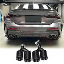 For BMW 4Series 425i 430i G22 G23 G26 Real Carbon Rear Exhaust Tips Muffler Pipe