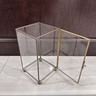 Vintage Mini Brass Display Cabinet Curio Glass Mini Cabinet