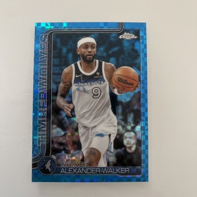2025 Topps Chrome Nickeil Alexander-Walker Blue  XFractor  Timberwolves #193