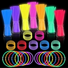 Ultra Bright 50-Pack Glow Sticks - Neon Party Favors and Halloween Accessories