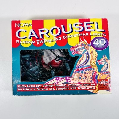 Vintage Noma 40 funkelnde Karussell Weihnachtsbeleuchtung verpackt