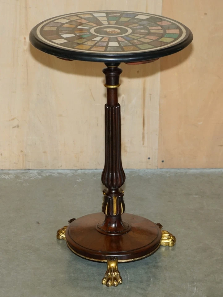 ПАРА РЕГЕНТСКИХ 1810 ОБРАЗЦОВ МРАМОРА PIETRA ТВЕРДОЙ ДРЕВЕСИНЫ И ПАЛИСАНДРА СЛУЧАЙНЫЕ СТОЛЫ - Изображение 2 из 4