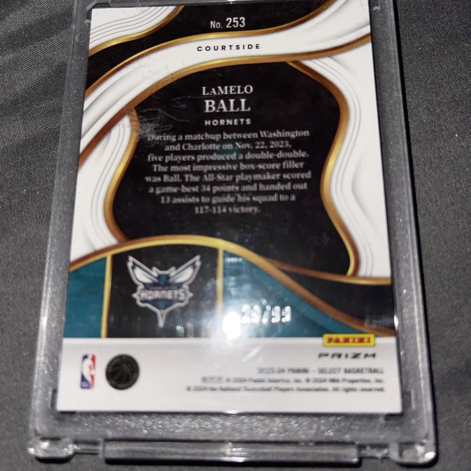 LaMelo Ball 2023-24 Panini Prizm Blue Disco Prizm 29/99 - image 2 of 2