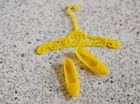 Vintage Barbie Yellow Squishy Flats & Hanger For #1687 Caribbean Cruise & Others