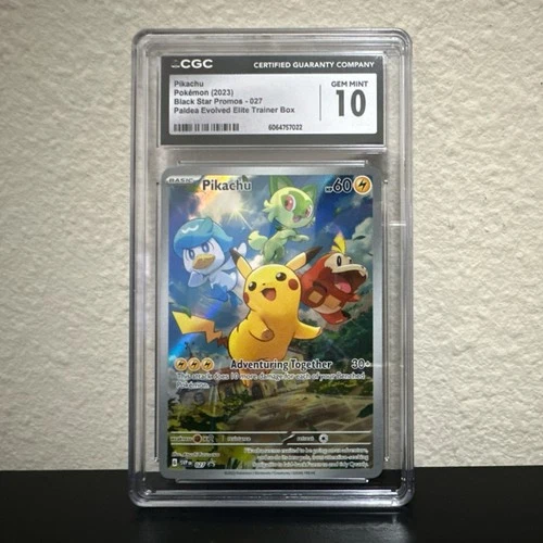 Pokémon Pikachu 027 Black Star Promo Scarlet & Violet Holo CGC 10