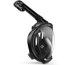 Greatever G2 Full Face Snorkel Mask with Latest Dry Top Small-Medium, Black