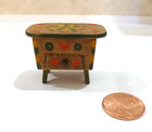 BARBARA DAVIS & MARY GRADY O'BRIEN DOLLHOUSE MINIATURE HAND PAINTED WOODEN STOOL — photo 1