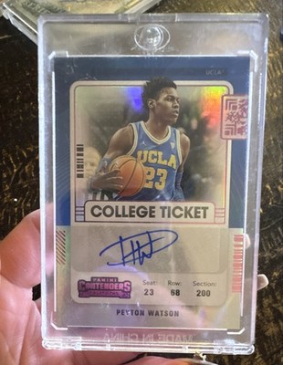 2022-23 Panini Picks - Autographs Peyton Watson #CT-PWA Pink (AU, RC)