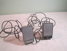 Vintage Pair of 2 Sony Plug In Microphone Cardioid Dynamic Model F-87 - Untested