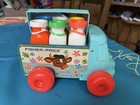 Vintage Fisher Price Milk Wagon #131 with Milk Crate 1965 — photo 2