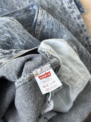 Vintage Levi's 501 Whitewashed Jeans USA MADE 80s 38X30 NOS
