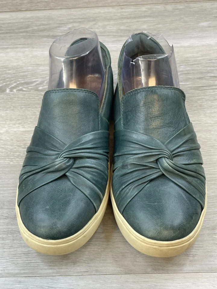 Zapatos mocasines de cuero Rockport Cobb Hill Willa Bow para mujer 7 verdes cómodos preppy Foto 2 de 4