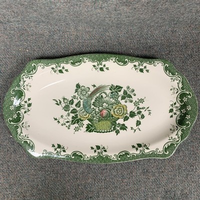 Vintage Johnson Bros Paradiesvogel Servierplatte Eisenstein 32,5 cm x 18,5 cm