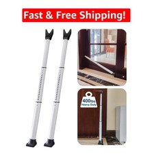 2-Pack Heavy Duty Stainless Steel Door Security Bar - Adjustable  Portable