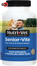 Nutri Vet Senior Dog Multivitamin Chewable Tablets 120 Count Liver Flavor