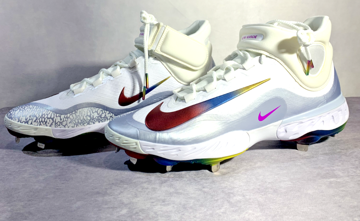 Nike Alpha Huarache Elite 4 Baseball Cleats Pride Iridescent Mens