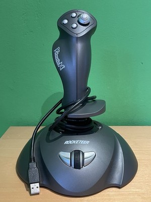 ROCKETEER Joystick GAME Controller I Vibration oVp COMPUTER Set 3 2 1 PC Box USB