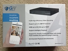 GW Security NVR-3109E 9 Channel 4K Network Video Security Recorder -NEW!