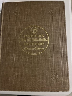 Webster's 1939 New International Dictionary, 2nd Edition | eBay
