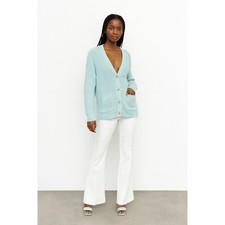 J.Crew Women  s Small Light Blue Cotton Cashmere Button Cardigan