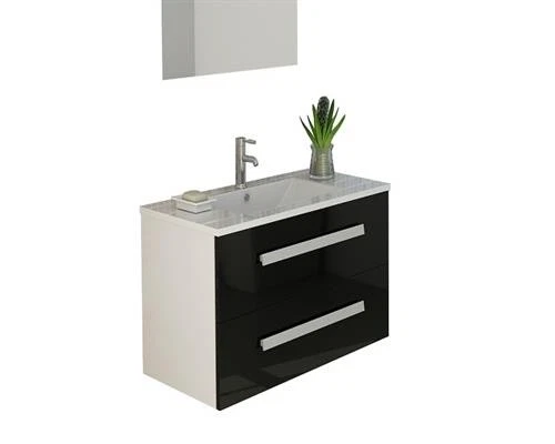 Badsmöbel Waschbecken Bad-Set Locarno 79.5 cm breit Soft Close Waschtisch Bad - Bild 2 von 4
