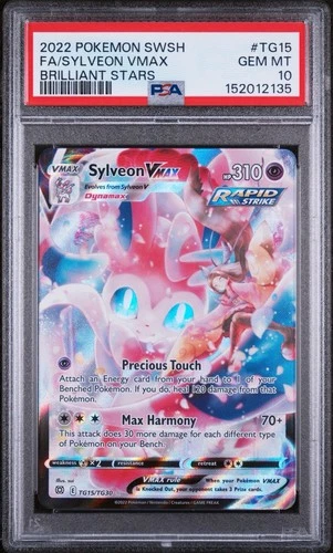 PSA 10 💎 Gem MINT - Sylveon VMAX TG15: Brilliant Stars - Trainer Gallery Holo