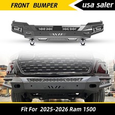 Heavy Duty Steel Front Bumper For 2025-2026 Dodge Ram 1500 Wpod Lights D-rings Heavy Duty Steel Front Bumper For 2025-2026 Dodge Ram 1500 Wpod Lights D-rings