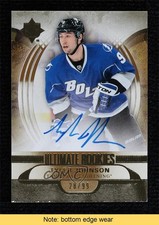 2013 Ultimate Collection Rookies 28/99 Tyler Johnson (Blue Jersey) Auto READ 0c3