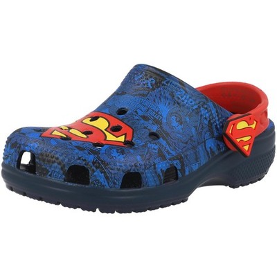 Crocs Superman Kids Clog Blue Comic Print