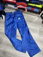 Vintage 70s Nike Nylon Track Pants Blue Men s Size S Small Rare Made In UK