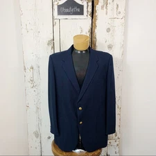 Vintage tailored by the Richman Brothers navy blue sport coat 48L 