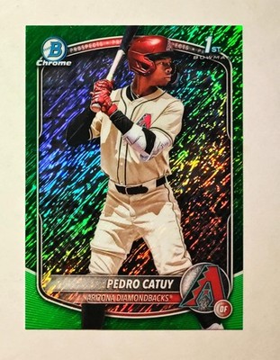Pedro Catuy 2025 1st Bowman Chrome GREEN Shimmer REFRACTOR 65/99 #BCP-210 z50
